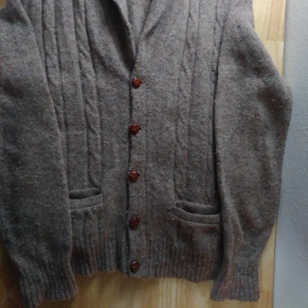Vintage Robert Bruce Cable Knit Cardigan Sweater READ THE DESCRIPTION